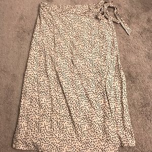 Patterned midi skirt